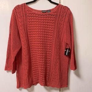 Size 18 sweater, rust or brick red